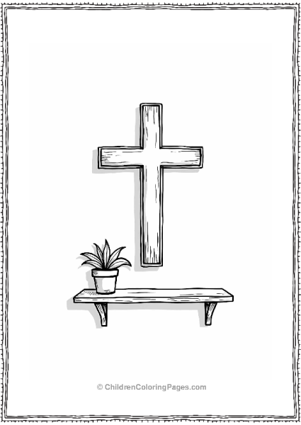 Christian Cross Home Decor Illustration Free PDF Printable