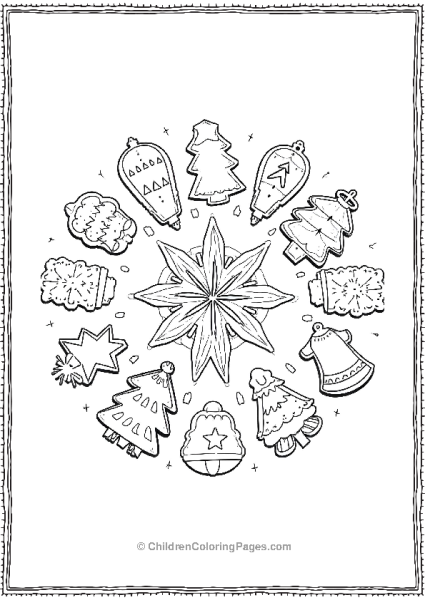 Christmas Cookies Mandala Free PDF Printable