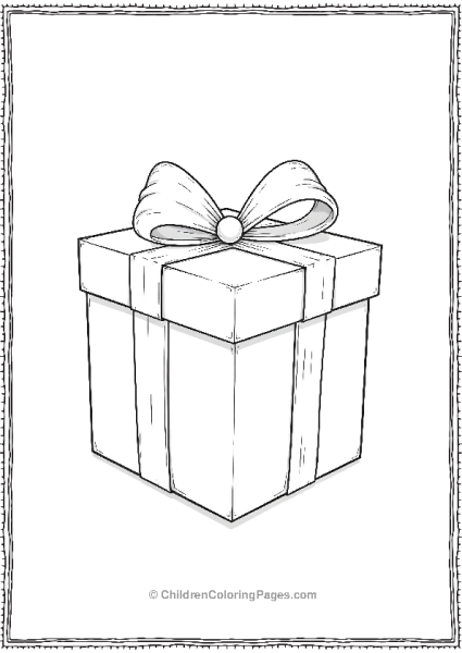 Christmas Gift Box With Bow Free PDF Printable