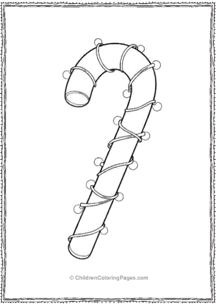 Christmas Lights Candy Cane Free PDF Printable