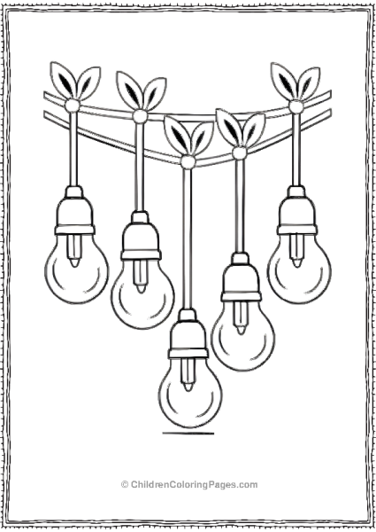 Christmas Lights Garland Free PDF Printable