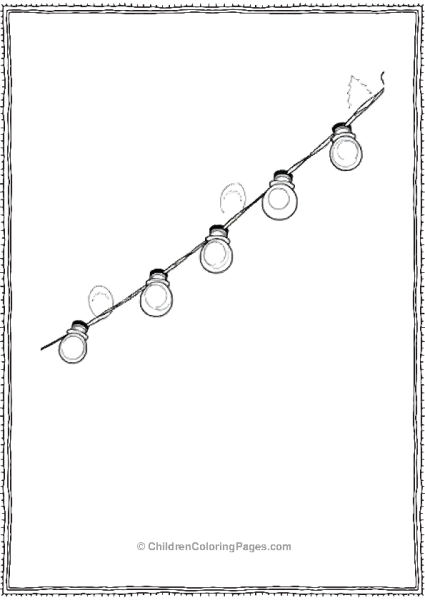 Christmas Lights Hanging In A Line Free PDF Printable