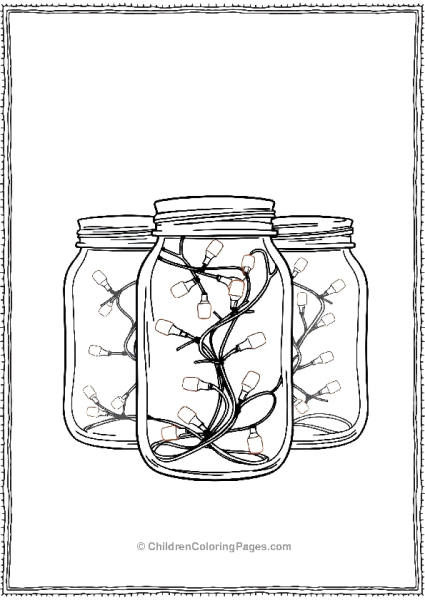 Christmas Lights In Jars Free PDF Printable