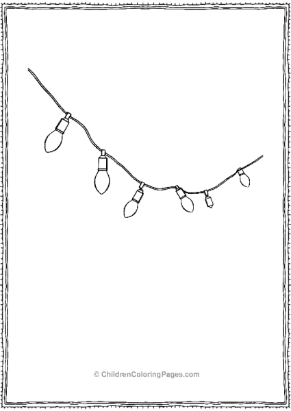 Christmas Lights String Free PDF Printable