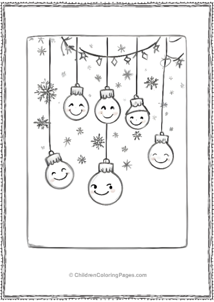 Christmas Lights With Happy Faces Free PDF Printable