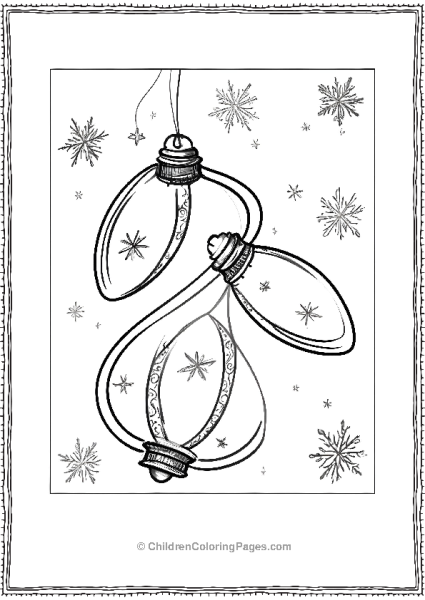 Christmas Lights With Snowflakes Free PDF Printable