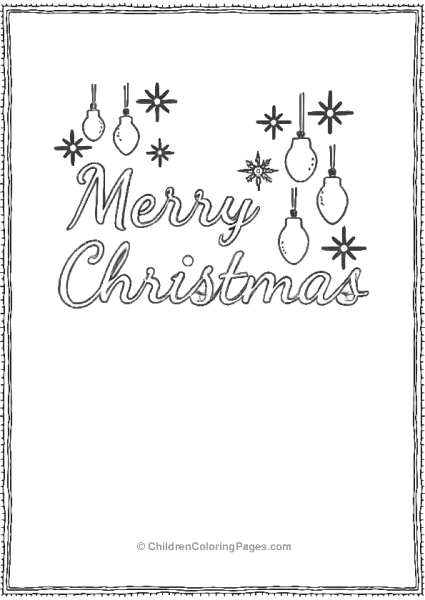 Christmas Lights With Star Decorations Free PDF Printable