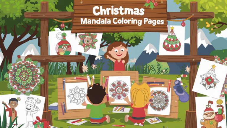 Christmas Mandala Coloring Pages