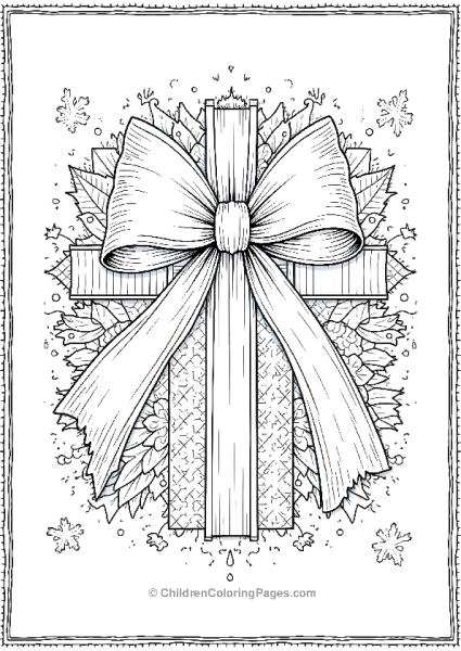 Christmas Mandala Gift With Bow And Floral Design Free PDF Printable