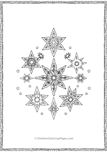 Christmas Mandala With Star Design Free PDF Printable