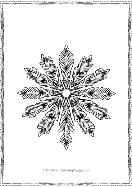 Christmas Mandala With Unique Snowflake Design Free PDF Printable