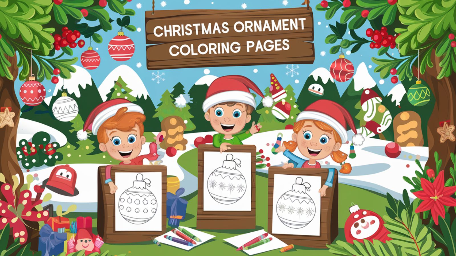 Christmas Ornament Coloring Pages – Free Printable PDFs For Kids🎄🎅