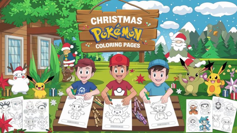 Christmas Pokémon Coloring Pages