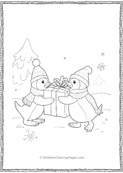 Christmas Presents For Penguins Free PDF Printable