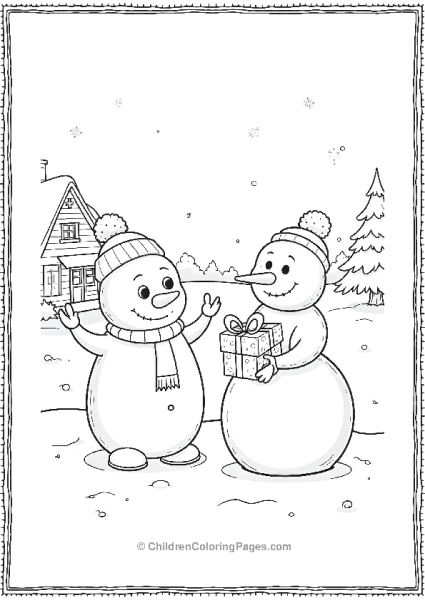 Christmas Presents For Snowman Friends Free PDF Printable