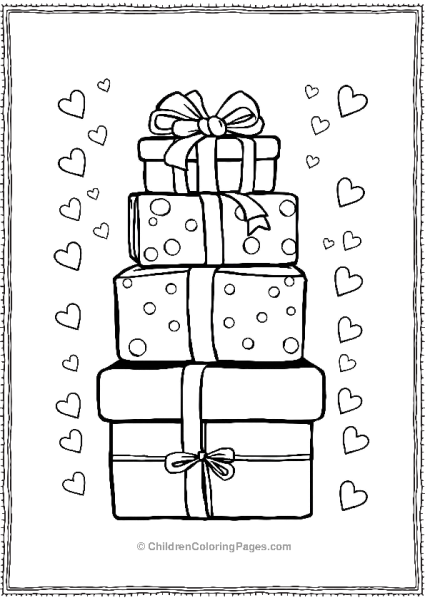 Christmas Presents Stacked High Free PDF Printable