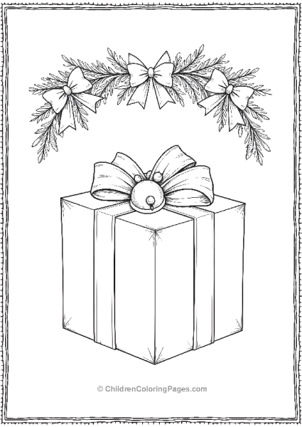 Easy To Color Christmas Presents Free PDF Printable