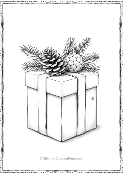 Christmas Presents With Pine Cones Free PDF Printable