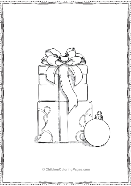 Christmas Presents With Ornament Free PDF Printable