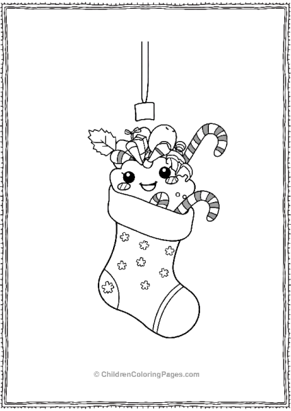 Christmas Sock Ornament Free PDF Printable