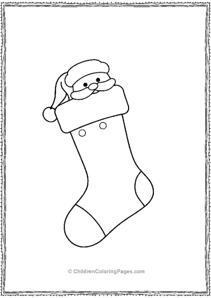 Christmas Stocking Featuring Santa Face Free PDF Printable