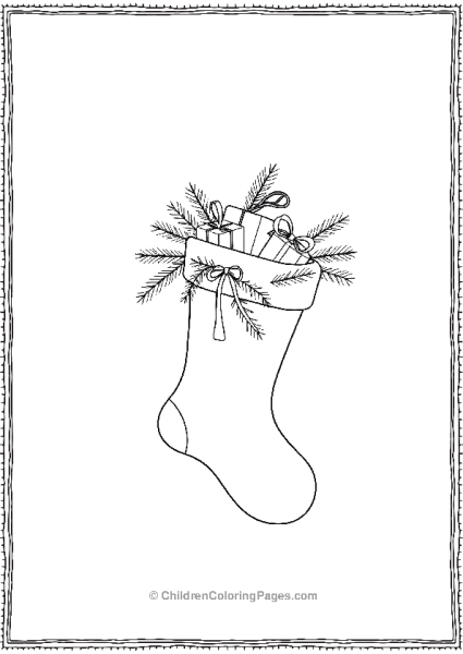 Christmas Stocking Filled With Presents Free PDF Printable