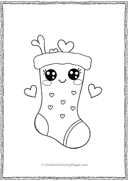 Christmas Stocking With Big Smile Free PDF Printable