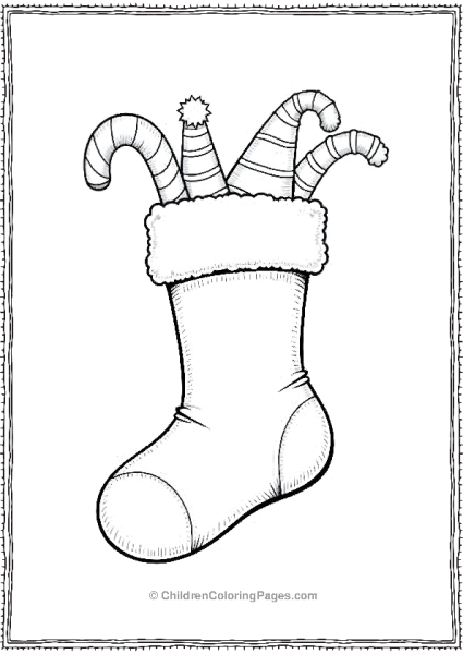 Christmas Stocking With Hats Free PDF Printable