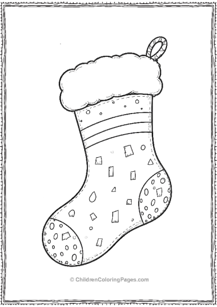 Christmas Stocking With Pattern Free PDF Printable