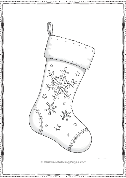 Christmas Stocking With Stitched Patterns Free PDF Printable