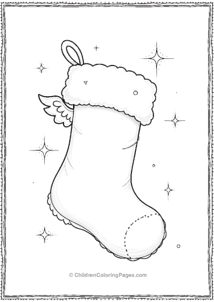 Christmas Stocking With Tiny Wings Free PDF Printable