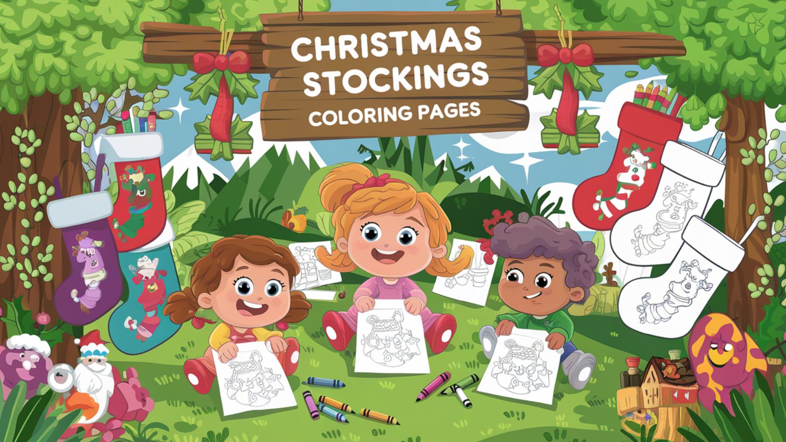 Christmas Stockings Coloring Pages – Free Printable PDfs For Kids 🎄🧦