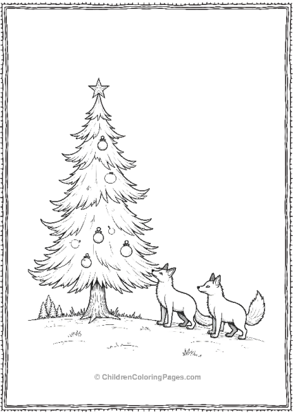 Christmas Tree Being Admired Free PDF Printable