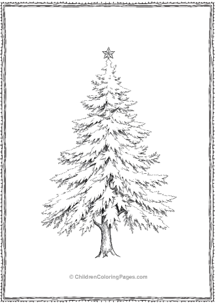 Christmas Tree Covered In Forest Free PDF Printable