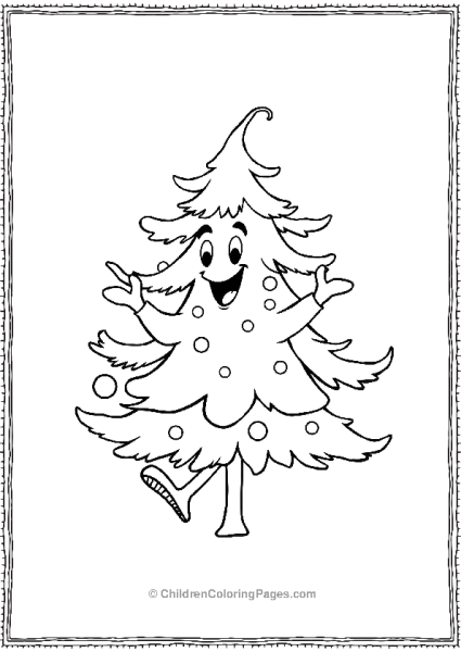 Christmas Tree Doing Silly Dance Free PDF Printable