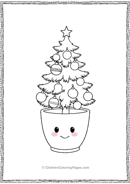 Christmas Tree In A Pot Free PDF Printable