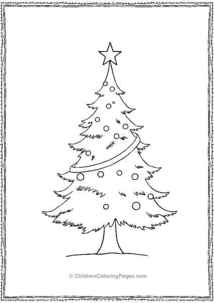 Christmas Tree Just Outline For Pre Schoolers Free PDF Printable