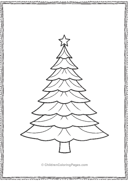 Christmas Tree Made Of Layered Triangles Free PDF Printable