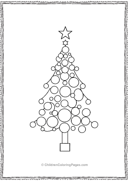 Christmas Tree Made Up Of Geometric Shapes Free PDF Printable