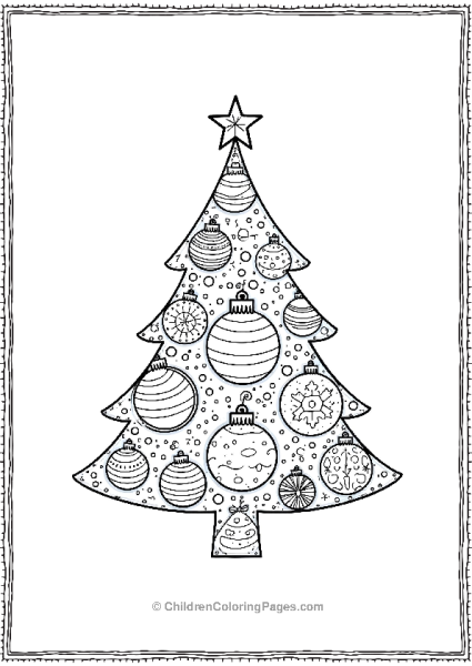 Christmas Tree Mandala Ornament Design Free PDF Printable