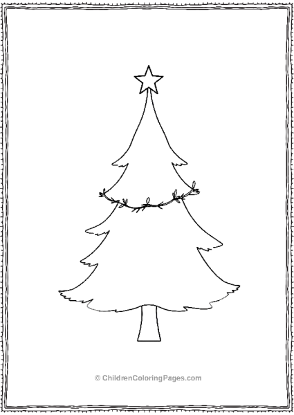 Christmas Tree Outline Free PDF Printable