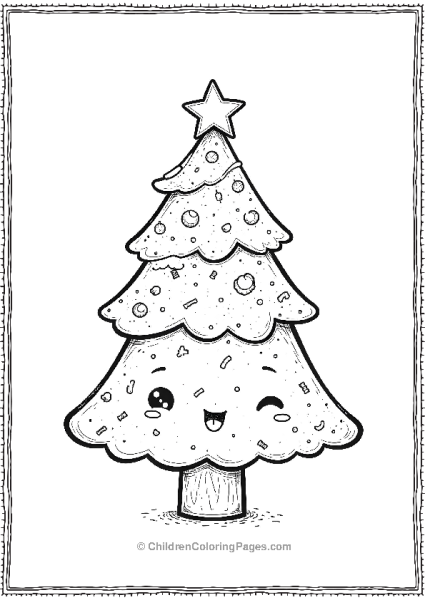 Christmas Tree Shaped Like A Donut Free PDF Printable