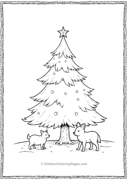 Christmas Tree Standing Tall Free PDF Printable