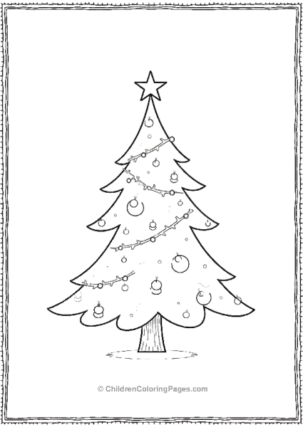 Christmas Tree With Branches Made Of Snow Free PDF Printable