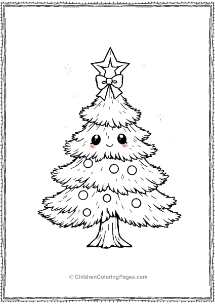 Christmas Tree With Fluffy Utensils Free PDF Printable