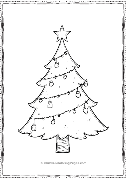 Christmas Tree With Minimilistic Graland Free PDF Printable