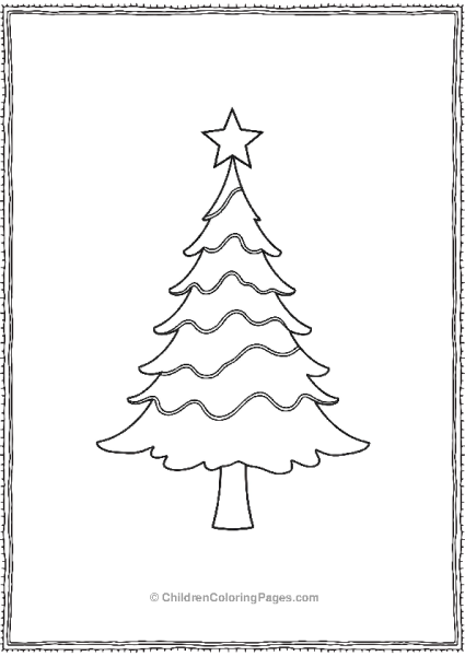 Christmas Tree With Only A Star Free PDF Printable