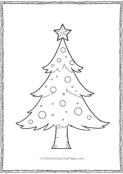 Christmas Tree With Simple Branches Free PDF Printable