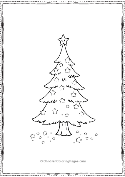 Christmas Tree With Twinkly Lights Free PDF Printable