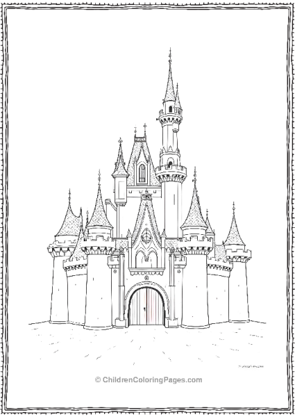 Cinderella Castle Decorated For Christmas Free PDF Printable